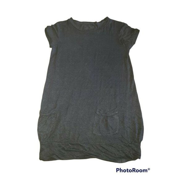 SOLD CLAUDIO MILANO Dress Short Sleeve Lightweight Linen Blend Lagenlook Casual - Picture 1 of 5